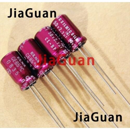 20PCS NEW ELNA SILMIC CE-BP (RBS) 2.2uF/50V 6.3X11MM 2.2uf 50v Red robe audio electrolytic capacitor BP 50V2.2UF non-polar