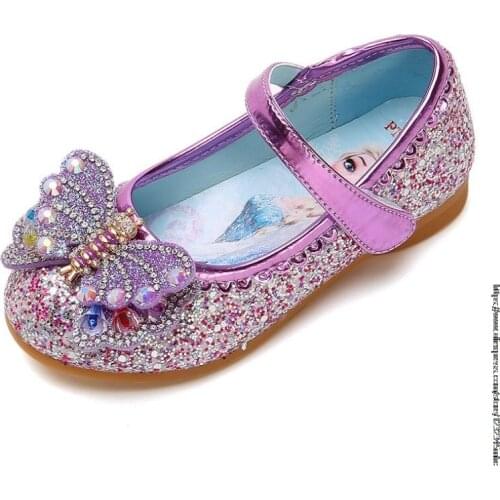 New Summer Toddler Girls Elsa Sandals Glitter Bow Beads Party Princess Sandals Girls Kids Little Frozen Sandals