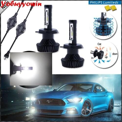 New Design Canbus Error Free H4 PT43 H7 Hi/Lo Auto Car Auto LED headlight LUXEON ZES MZ Chip LED 160W 16000LM 6000K 2Yr Warranty