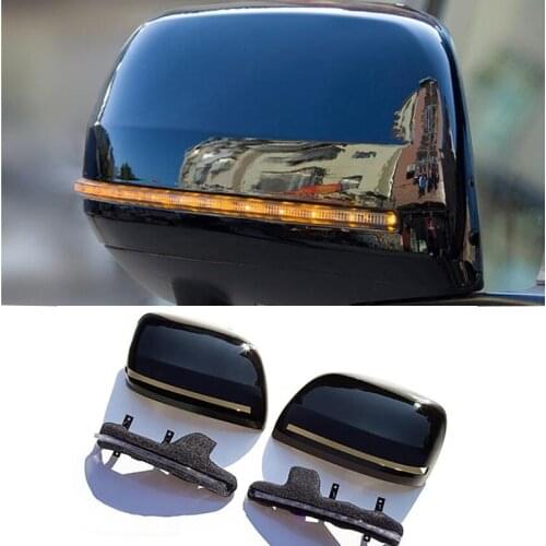 Flowing LED Turn Signal Light Side Rear-View Mirror Cover Replacement For Toyota Land Cruiser 200 LC200 FJ200 2016-2019 2020