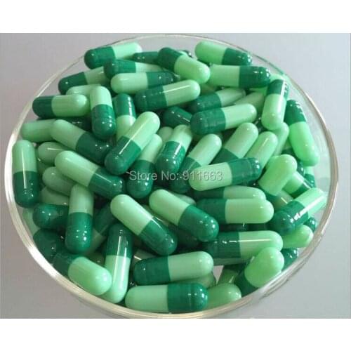 10,000pcs 0# Green-Light green colored empty gelatin capsules size 0(joined or seperated capsules available!)