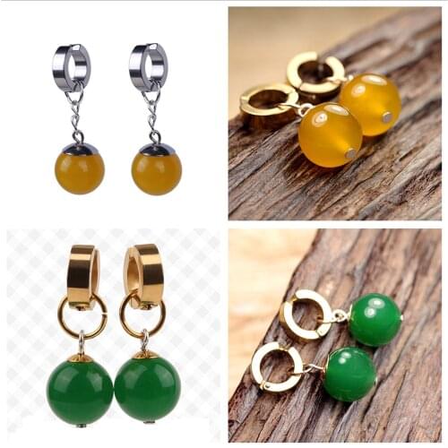 In Stock Super DBZ Z Black Son Goku Zamasu Vegetto Cosplay Time Ring Earring Ear Cos Stud Green Yellow Earrings Costumes Gift