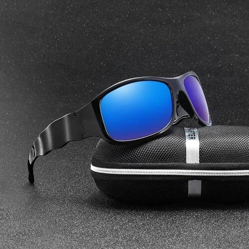 Polarized Driving Sunglasses Men Women Big Size Sport Retro Polaroid Sun glasses for men Wave Square Frame Vintage UV400