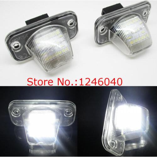 2Pcs Led License Number Plate Light For VW Transporter T4/Caravelle MK4/Multivan MK4/Caravelle Passat B5 B6 Combi Eurova