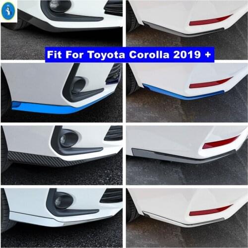 Front & Rear Bumper Corner Anti Scratch Protector Guard Spilitter Stripes Protect Cover Trim Fit For Toyota Corolla 2019 - 2021