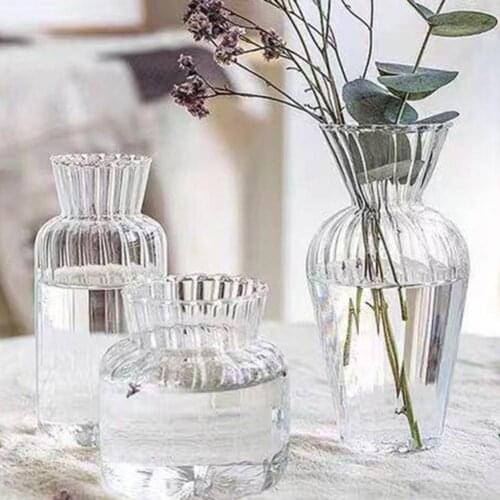 Versatile Glass Portable Clear Glass Vase for Hotel Flower Vase Versatile Glass Portable Clear Glass Vase for Hotel