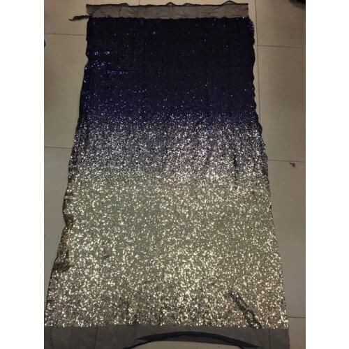 Stock 5yards XX240#Sequins fabric for wedding dress gradients of luxury fashion evening dress Free shipping
