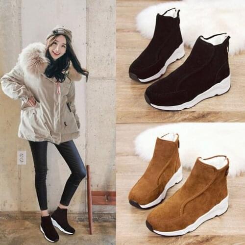 Winter new wild snow boots female short tube student net red short boots plus velvet warm cotton shoes women zapatos de mujer