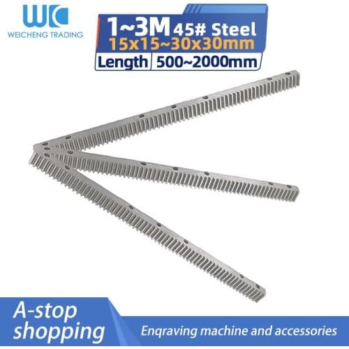 1/2PC Straight rack with multiple openings 1M 1.5M 2M 2.5M 3M Length 500/1000mm Anti-rust and wear-resisting Can be customized