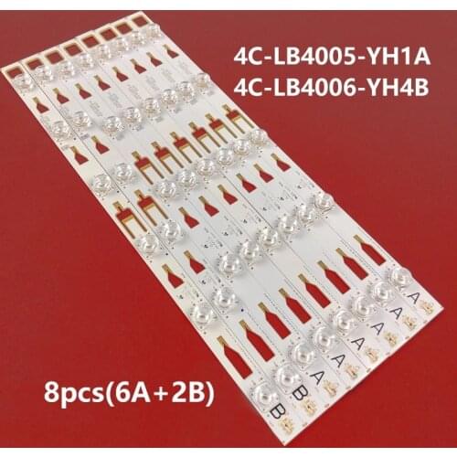 1set=8pcs Led backlight strip for TCL L40M90-UD 4C-LB4005-YH1A 4C-LB4006-YH4B 6A+2B 5led 42CM