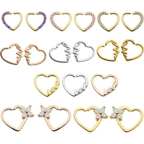 1PC Steel Ear Tragus Cartilage Rook Piercings Ear Piercings Conch Lobe Earrings Body Jewelry Daith Piercings Helix Piercings