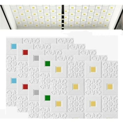 10pcs 3D Tile Brick Wall Sticker Self-adhesive Foam Waterproof Wall Covering Sound Insulated Wallpaper For Living Room Kitchen