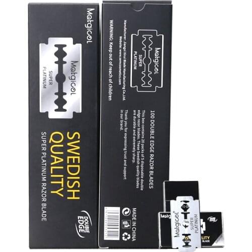 10-50pcs Double-sided Safety Shaving Razor Blades Platinum Stainless Steel Double Edge Beard Heads For Men G0323
