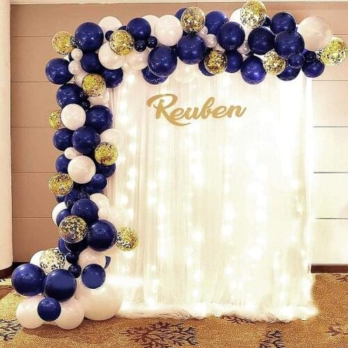 105pcs Navy Blue Happy Birthday Wedding Decoration Balloon Chain Balloons Set