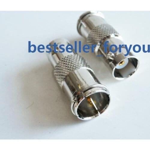 10Pcs BNC Q9 Female To F Male Push-on Plug Quick Connector TV-Tuner Antenna Adapter