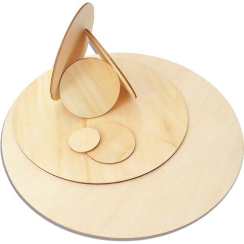 3-6cm Nature Wood Chip Polished Base Handmake Craft Log Discs DIY Crafts Wedding Party Painting Decoration