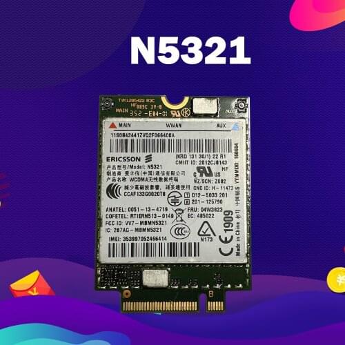 3G WLAN N5321 N5321GW 04W3842 NGFF M.2 WWAN Card For Thinkpad EDGE E431 E440 E531 L440 L450 S540 T440 T450 T540P W540 W541 X240