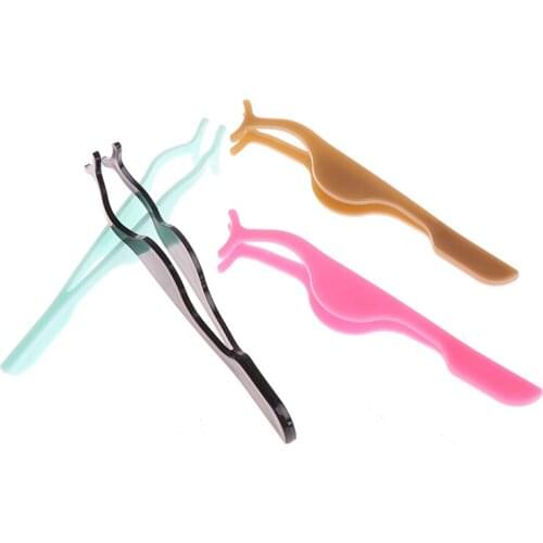5PC False Eyelash Tweezers False Eyelashes Applicator Eyelash Extension Curler Nipper Auxiliary Clamp Makeup Forceps Tools