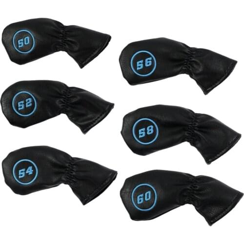 6pcs/lot Golf Irons Head Cover Protector Wedge Iron Club Guard with Elastic Band