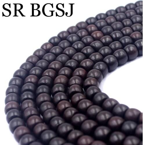 Free Shipping 108pcs 7x9mm Apple Shape Black Rosewood Wood Mala Meditation Loose Beads