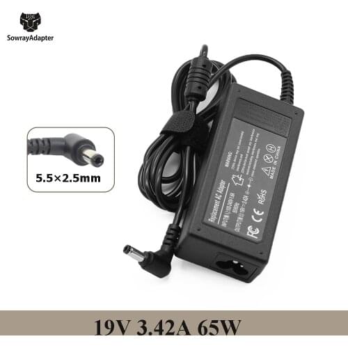 19V 3.42A 65W 5.5x2.5mm Laptop AC Adapter Charger for Asus ACER Toshiba LITEON delta gateway Fujitsu IBM notebook power supply