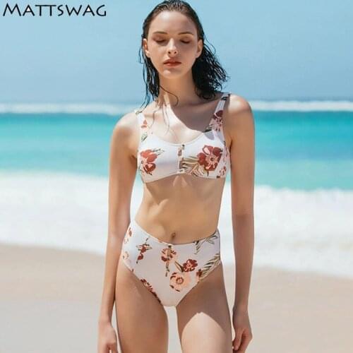 Floral Printed Women Swimwear 2020 Fashion Button Womens Bikinis Set Sexy Casual Women Beachwear Swimming Bikini Two Piece Set