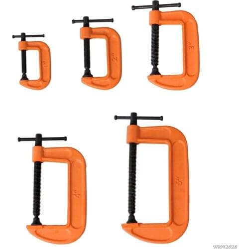 Woodworking Fixture G-Clamp 1-5" Heavy G-Type Fixture Wide Jaw Opening Fixed Clamp with T-Bar Handle for Quick Fitting wholesale