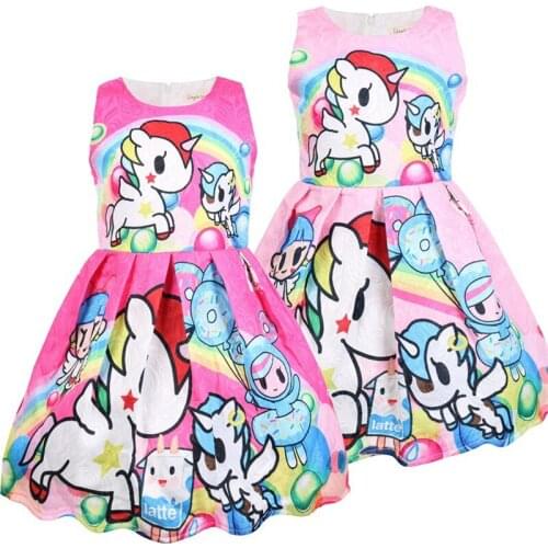 Baby Unicorn Dress Kids Dresses For Girls Costume Dress New Children Birthday Party Girls Princess Dress infantil Clothing
