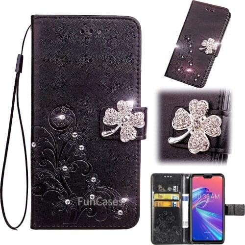 For Asus Zenfone Max Pro M2 ZB631KL Leather Case Flip Genuine Leather Phone Case With Card Pocket Wallet Case Coque