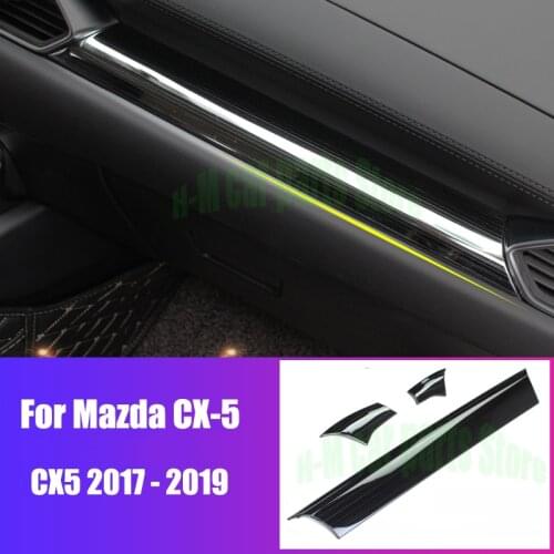 For Mazda CX-5 CX5 2020 2019 accessories car dashboard Central control trim cover ABS chrome Interior Mouldings