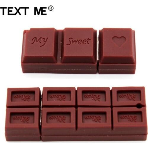 TEXT ME cartoon Real capacity chocolate model usb flash drive usb 2.0 4GB 8GB 16GB 32GB 64GB pendrive gift