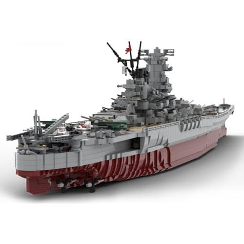 Military Warship Navy Aircraft Army Figures Building Blocks IJN Yamato 1:200 Army Warship Construction MOC Bricks Children Toys