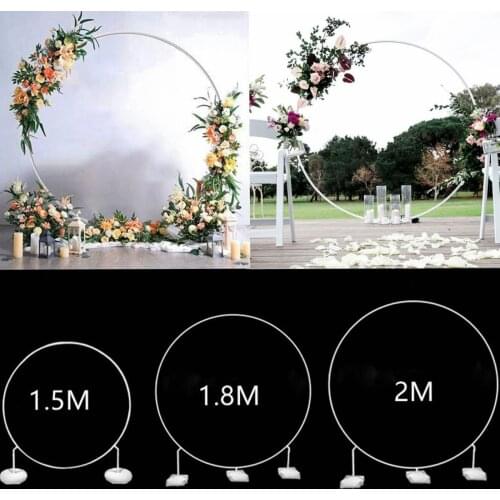 150cm Round Balloon Arch Holder Bow of Balloon Circle Wreath Balloon Stand Wedding Birthday Party Decor Baby Shower Background