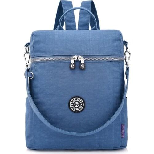 4PCS / LOT Small Schoolbags for Teenage Girls Backpacks Female Solid Nylon Leisure Bagpack Women Travel Shoulder Bag