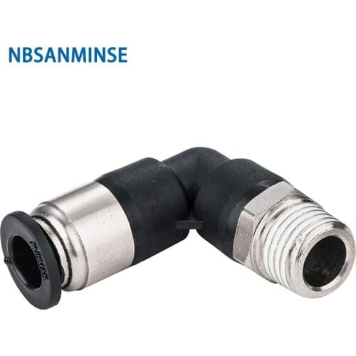 10Pcs/Lot SPL Male Thread Elbow Fitting 1/8 1/4 3/8 1/2 90 Degree L Type Pneumatic Fittings Elbow Air Stop Valve NBSANMINSE