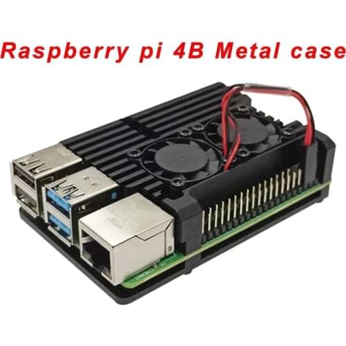 Raspberry Pi 4B Aluminum Alloy Case Protective Shell Metal Enclosure For Raspberry Pi 4B
