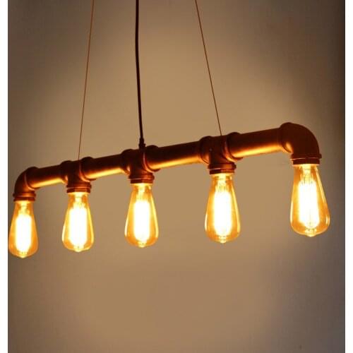 Steam Punk Retro Loft Pendant Lamp For Kitchen Bar Cafe Restaurant Vintage Chandeliers Iron Rustic Hanging Light Fixture