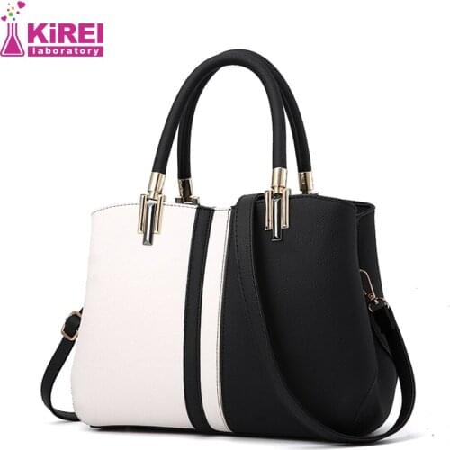 New Casual Plaid Shoulder Bag Fashion Stitching Wild Messenger Brand Female Totes Crossbody Bags Women Leather Handbag