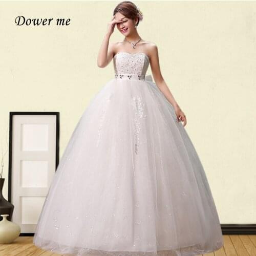 2020 Plus Size Wedding Dresses GR738 Hight Waist Big Bow Wedding Dress For Pregnant Woman Shining Crystal Wedding Gowns