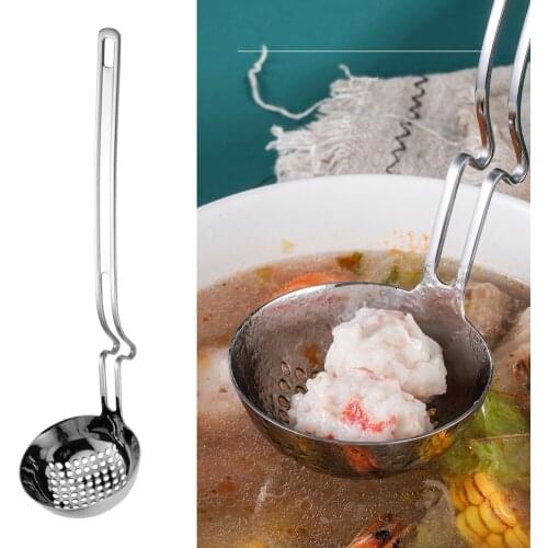 Thicken 304 Stainless Steel Pot Hanging Scoop Ladle Colander Filter Spoon Home Kitchen Gadgets Kitchenware Cooking Accessories