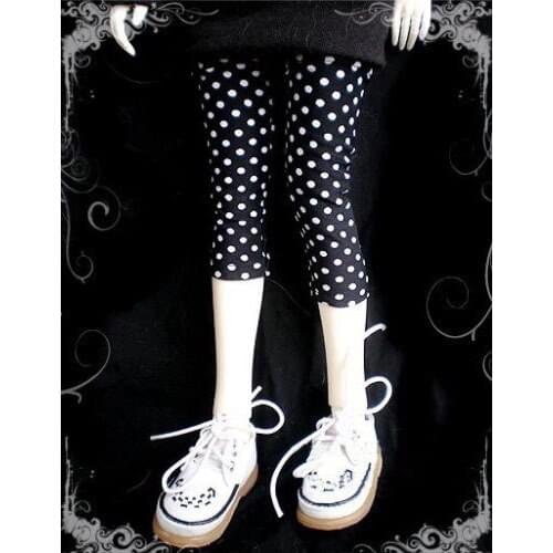 [wamami] 10# Black Dots Pants/Stockings 1/4 MSD 1/3 1/6 SD AOD DZ BJD Doll Dollfie