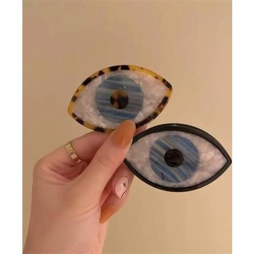Unique Design Blue Eye Shark Hair Clips Evil Eye Hair Claws for Women Girls Ins Hairpin Wedding Trendy Hair Accessories Jewelry