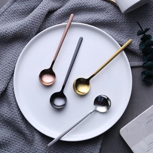 1 Pcs/Set Coffee Scoop 304 Stainless Steel Coffee Spoon With Long Handle Dessert Tea Spoon Set Kitchen Accessories