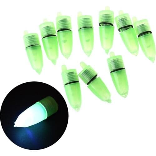 10pcs Night Float Fishing Rod Tip LED Light Alarm Bell Bite Carp Clip Alerter