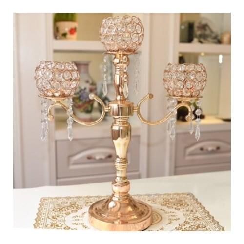 12pcs)mental chorme Lanterns Hanging Drop Crystal Candlestick 5arms Decoration Wedding Candelabra Crystal Candle Holder snyu1523