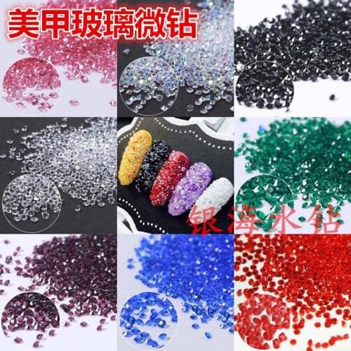 1400 pcs/bag 18 Colors 1.2mm Diamond Beads 3D Nail Art Rhinestones Glitters UV Gel Nail Art Acrylic Diamond Decoration