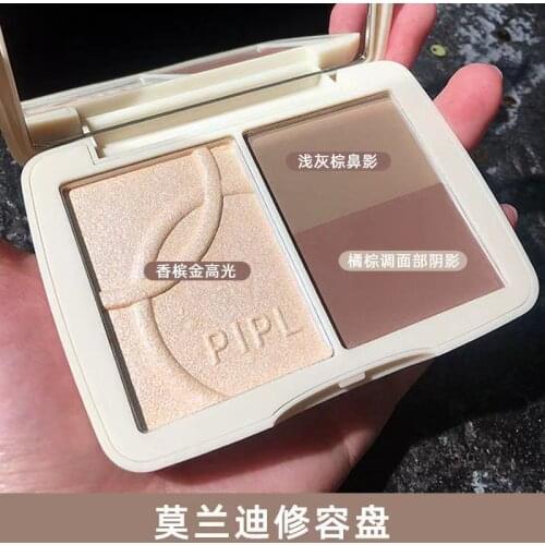 3 Colors Highlighter Makeup Shimmer Baking Powder Highlighter Palette Skin Brighten Highlight Face Contour Bronzer Cosmetics