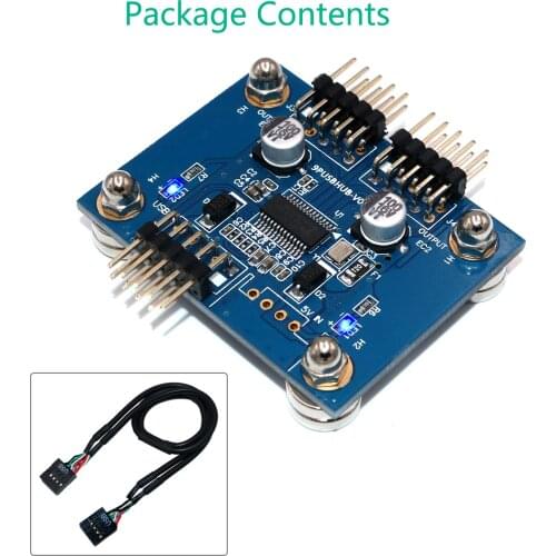 4-Port USB 2.0 Hub with Power LED and Magnetic base For Desktop, Keyboard, Mouse, USB Flash Drive