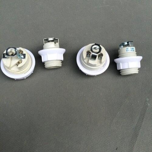 4pieces/lot E14 or E26/E27 ceramic resistantce to high temperature screw-mounted lampholder base lamp holder with m10 bracket