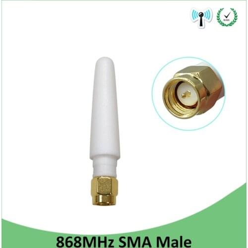 GSM 868MHz 915MHz antenna 3bdi SMA Male Connector GSM antena 868 MHz 915 MHz antenne white small size antennas for Lorawan